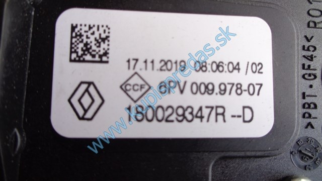 elektronický plynový pedál na renault clio 4 , 0,9tce, 180029347R